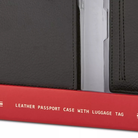 Perry Ellis Portfolio Passport Holder and Striped Luggage Tag Gift Set - Picture 5 of 6